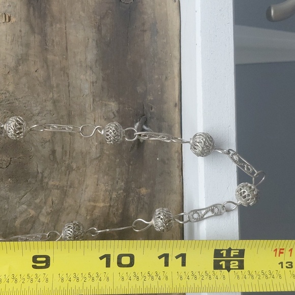 Vintage Mexican Silver Wedding Necklace - Picture 3 of 4